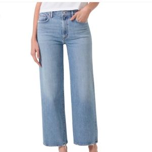 Agolde Harper Crop Mid Rise Relaxed Straight jeans in hassle